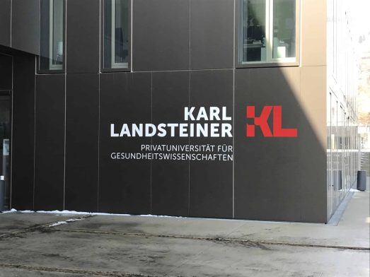 Großflächenbeschriftung Karl Landsteiner Universität